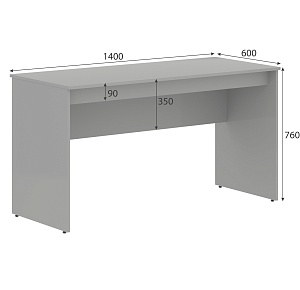 Стол рабочий SIMPLE 140x60 см, серый